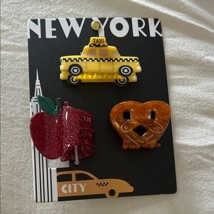 New York Themed Kids Accessory Set - Yellow, Red, Brown